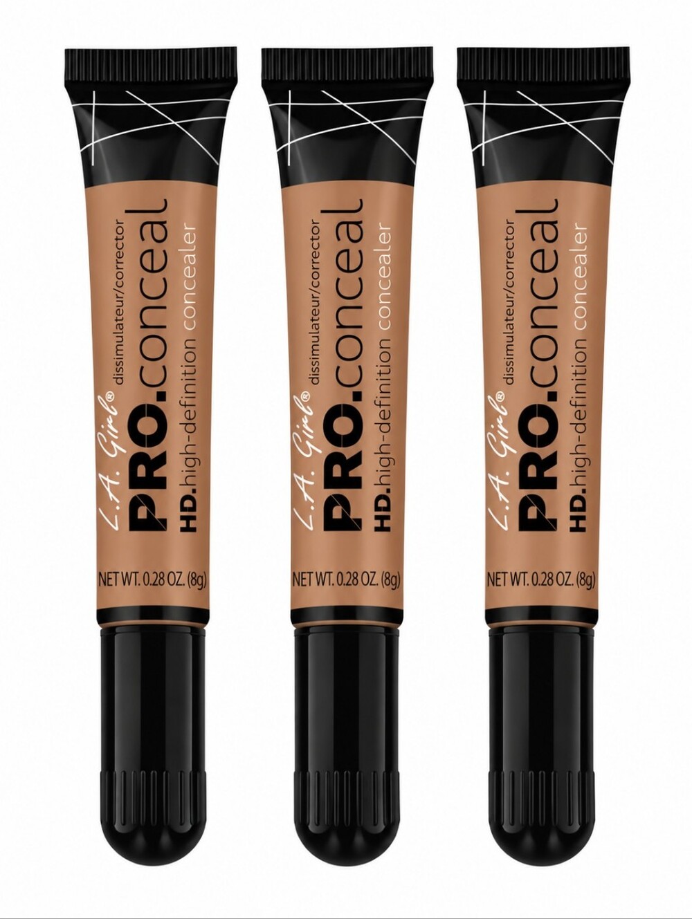 3 x LA Girl Pro.Conceal, Chestnut